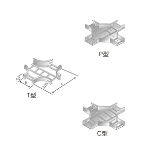 LQJ-04AT、P、C型鋁合金水平四通橋架